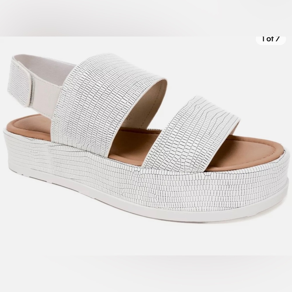 Via Spiga NWOT Women's Gabourey2 Platform Sandals White Leather NWOT (7M)